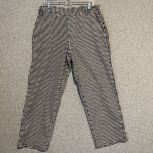 Red Kap 1923 Checked‎ Chef Kitchen Work Pants Black White 36 x 29 Cotton Blend